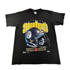 Vintage 1992 Pittsburgh Steelers T-Shirt Salem Sportswear NFL Made In USA Mens L